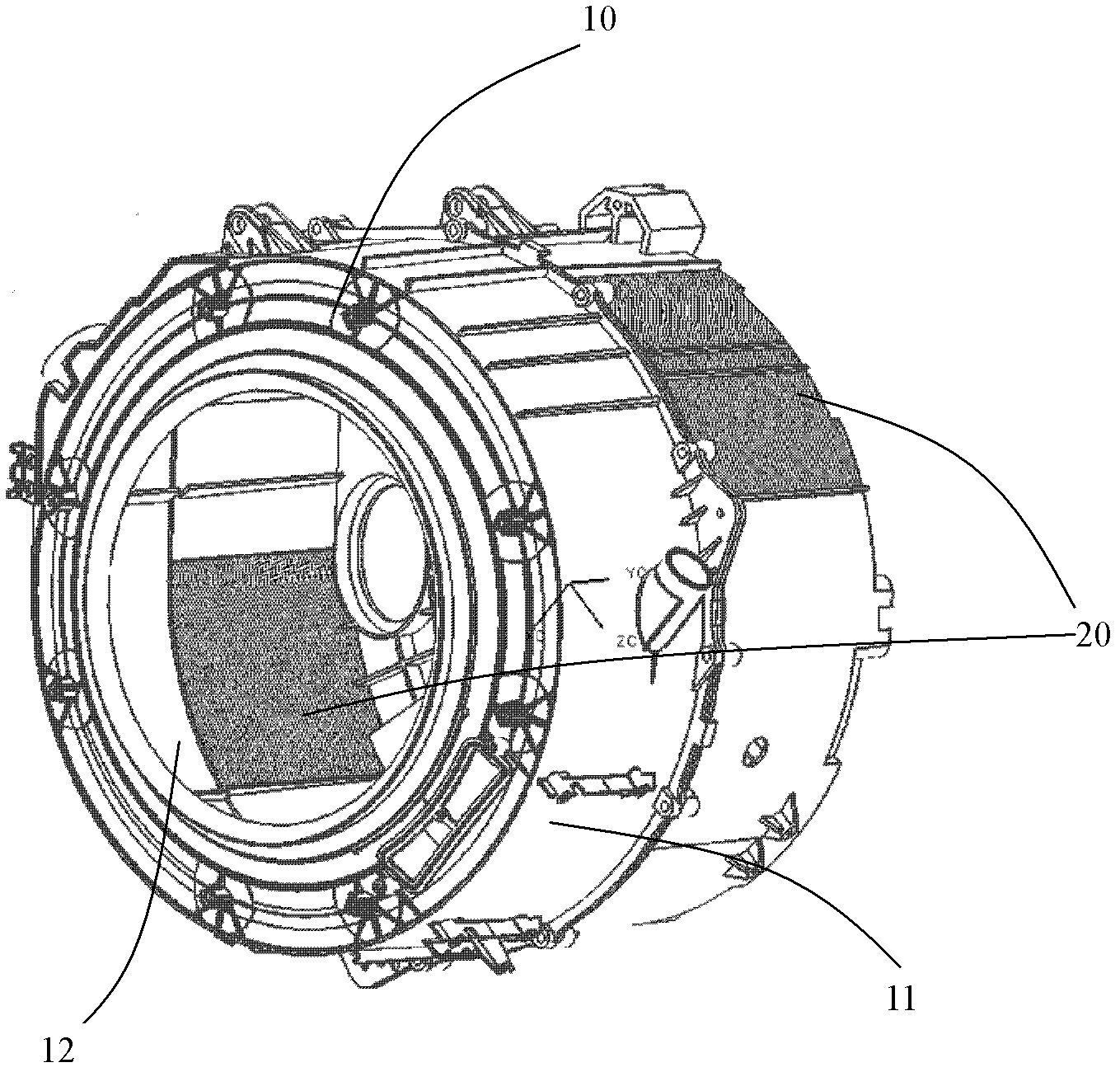 Sound isolation and noise reduction method for washing machine