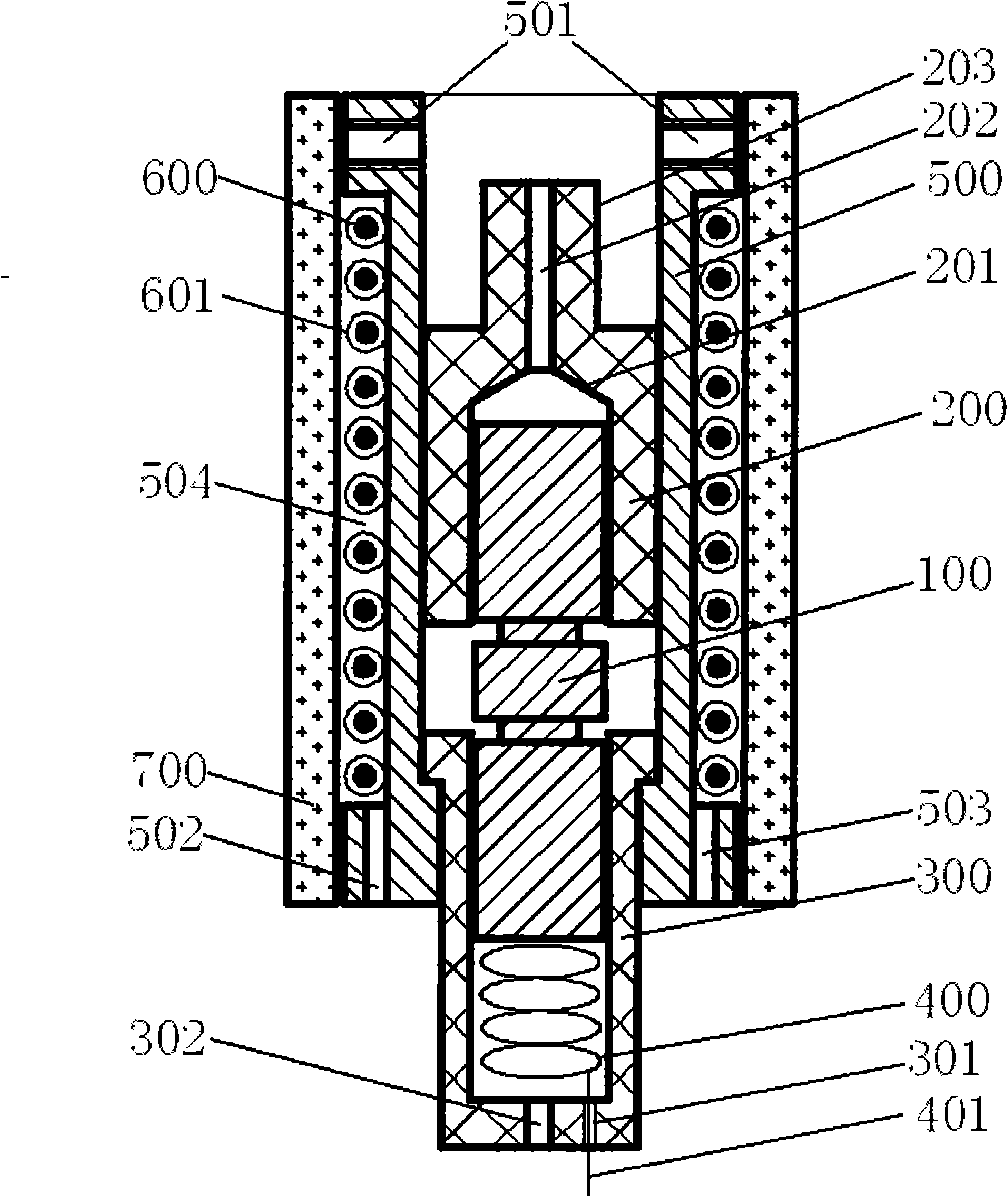 Interface between directly-heated metal capillary chromatography column and gas chromatograph