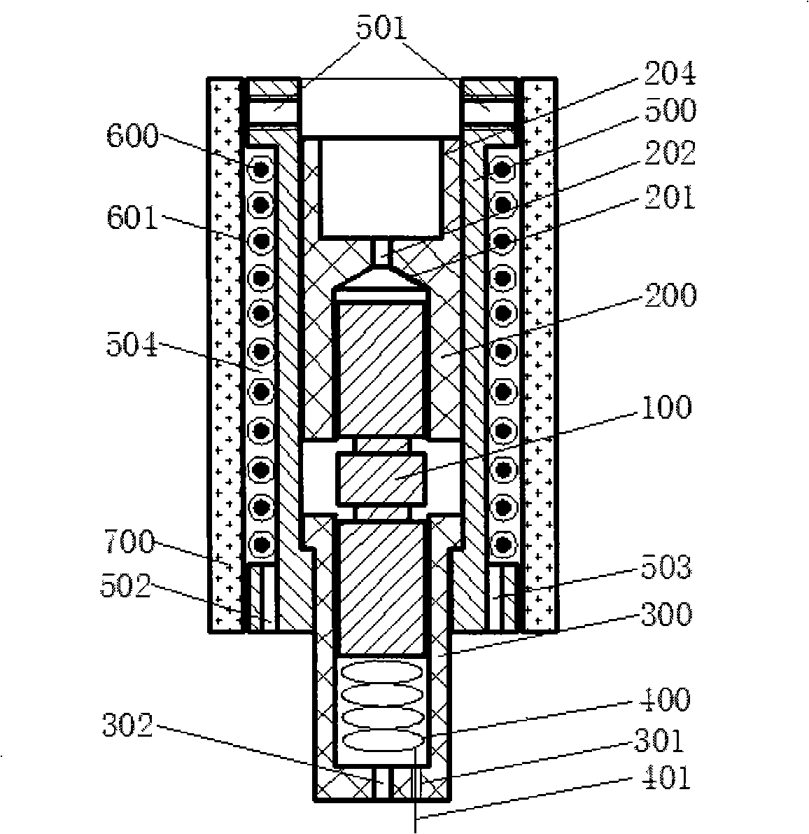 Interface between directly-heated metal capillary chromatography column and gas chromatograph