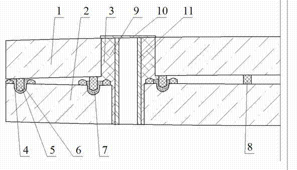 Glass-welded convex vacuum glass provided with edges sealed by sealing grooves and sealing strips and provided with mounting hole(s)