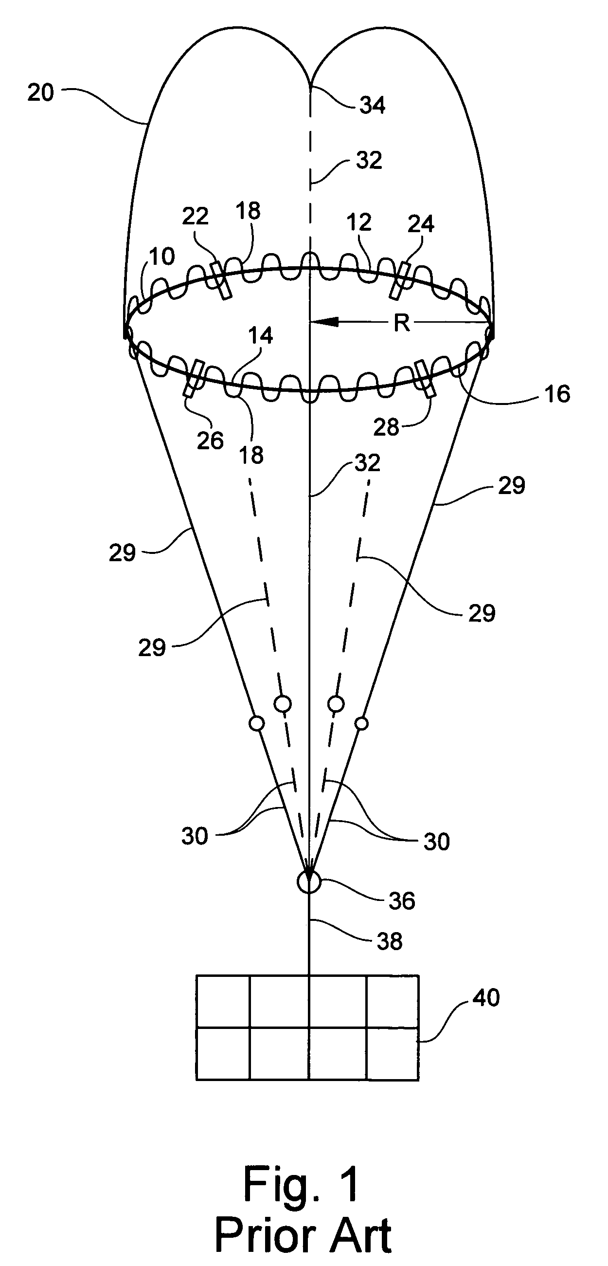 Parachute with skirt reefing system