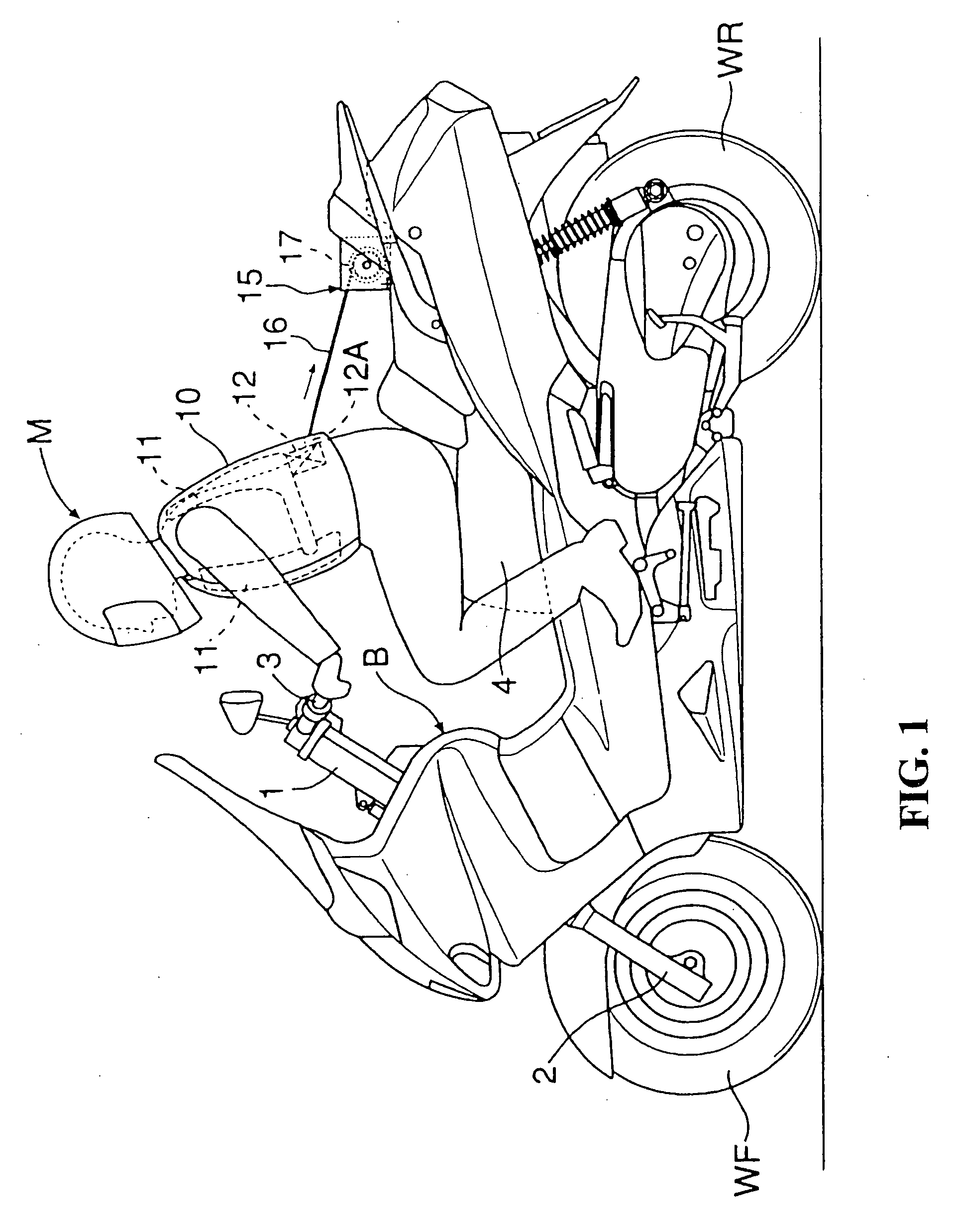 Rider separation detecting device