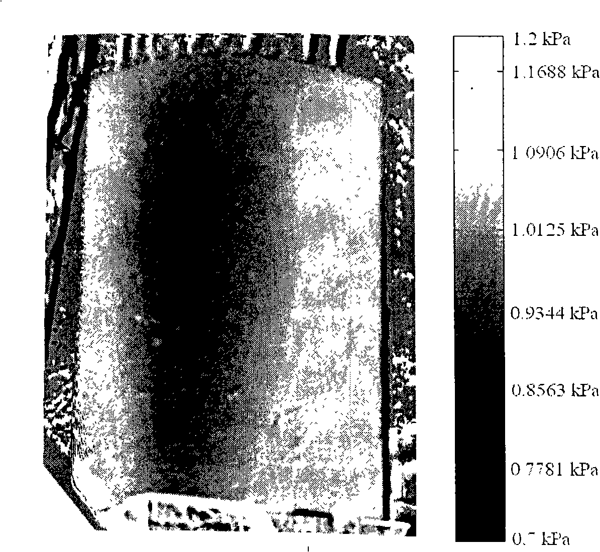 Optical pressure sensitive coating gauging pressure accuracy enhancing method