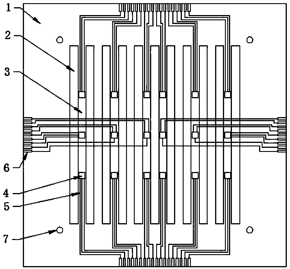 Measurement inserting piece for heat flow density and current density distribution in fuel cell