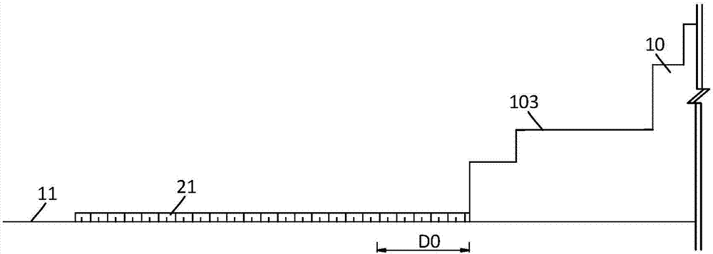 Structure and construction method for connecting new subgrade and old subgrade