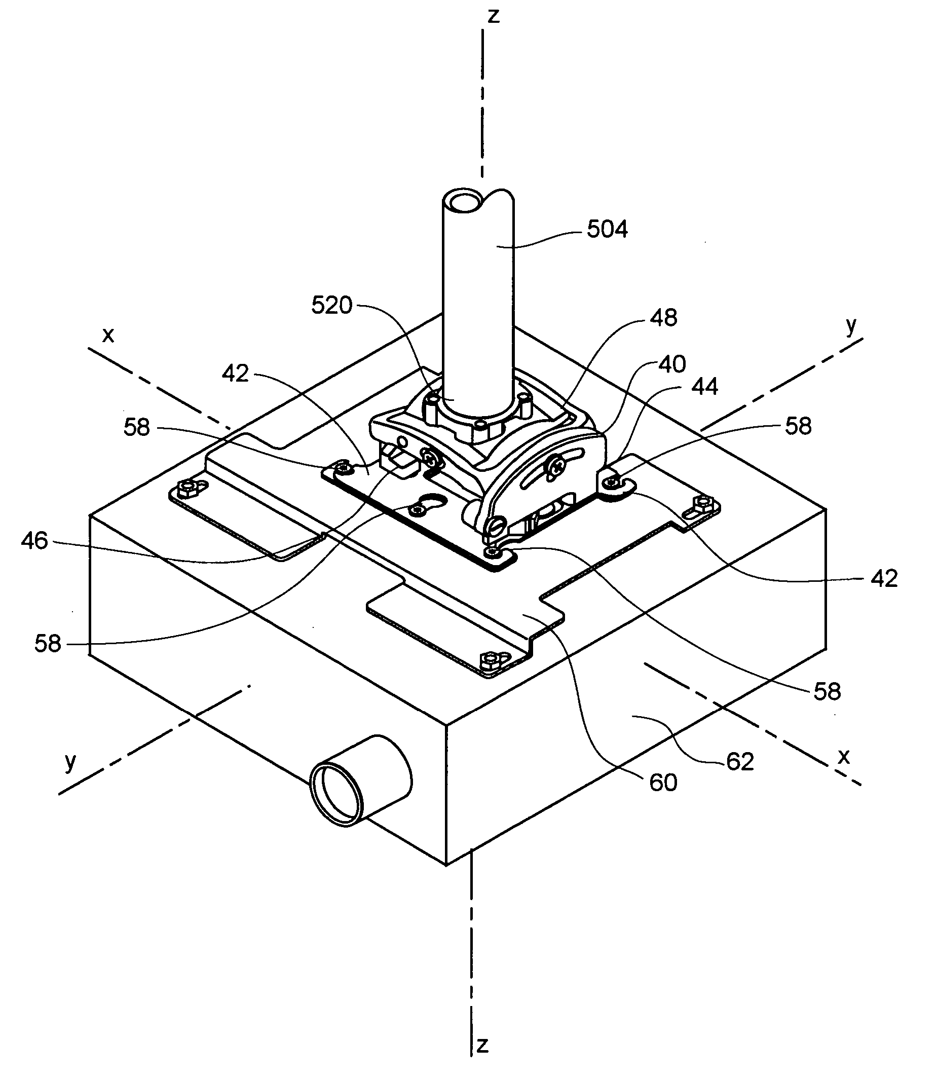 Adjustable projector mount