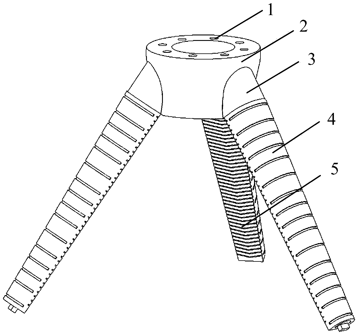 Joint type internal skeleton pneumatic soft hand claw