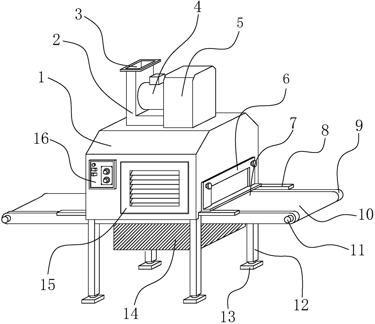 Drying device of printing ink machine