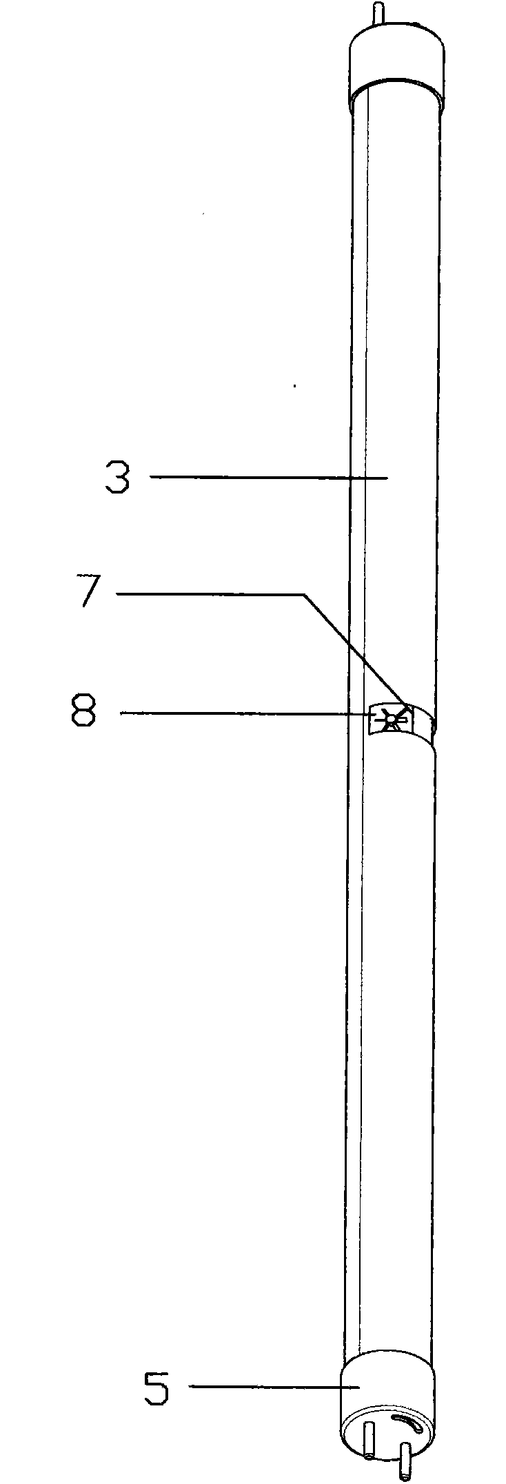 Adaptive fan-cooled LED lamp tube