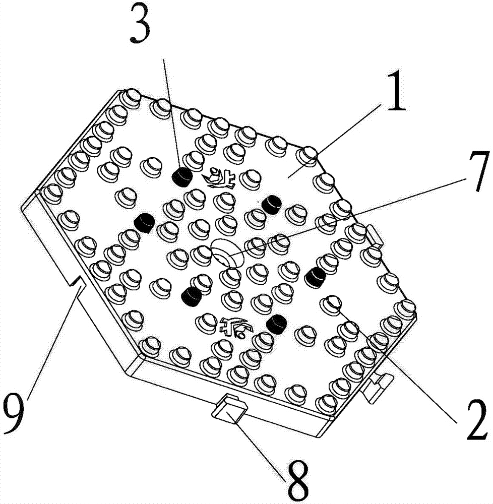 Dry land skiing floor tile and manufacturing method