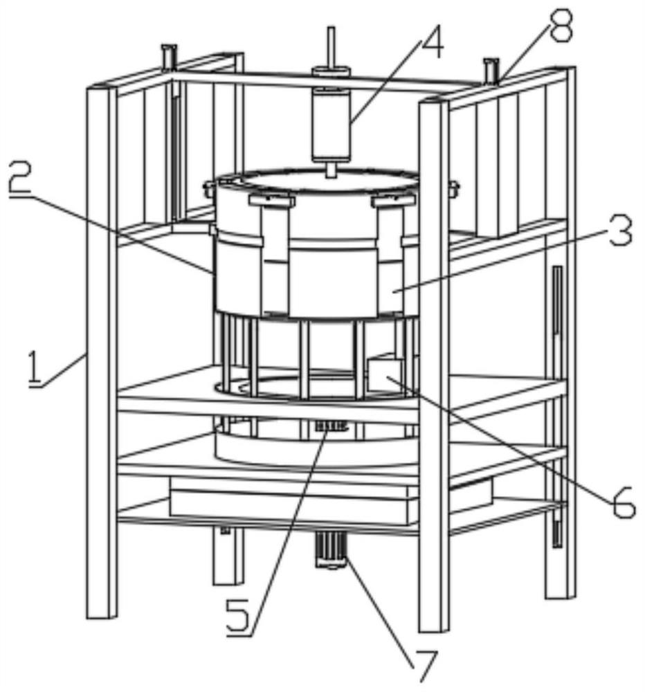 Magnetic steel service life detection device