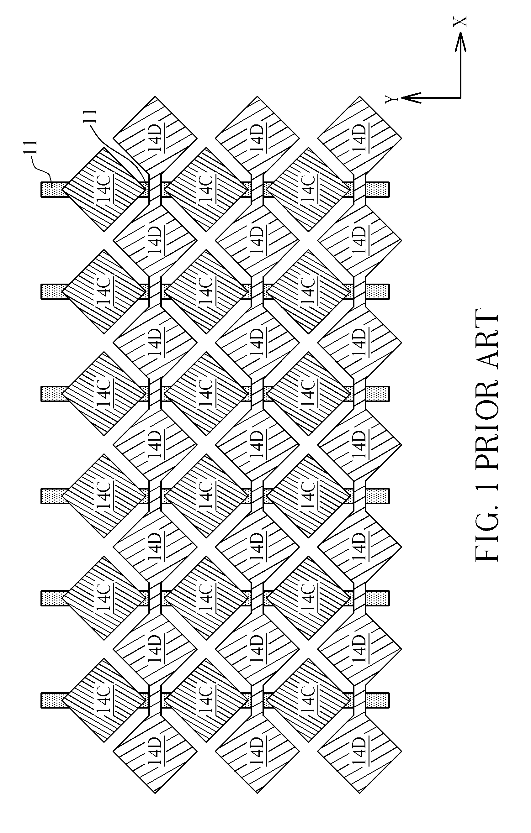 Sensing structure of touch panel