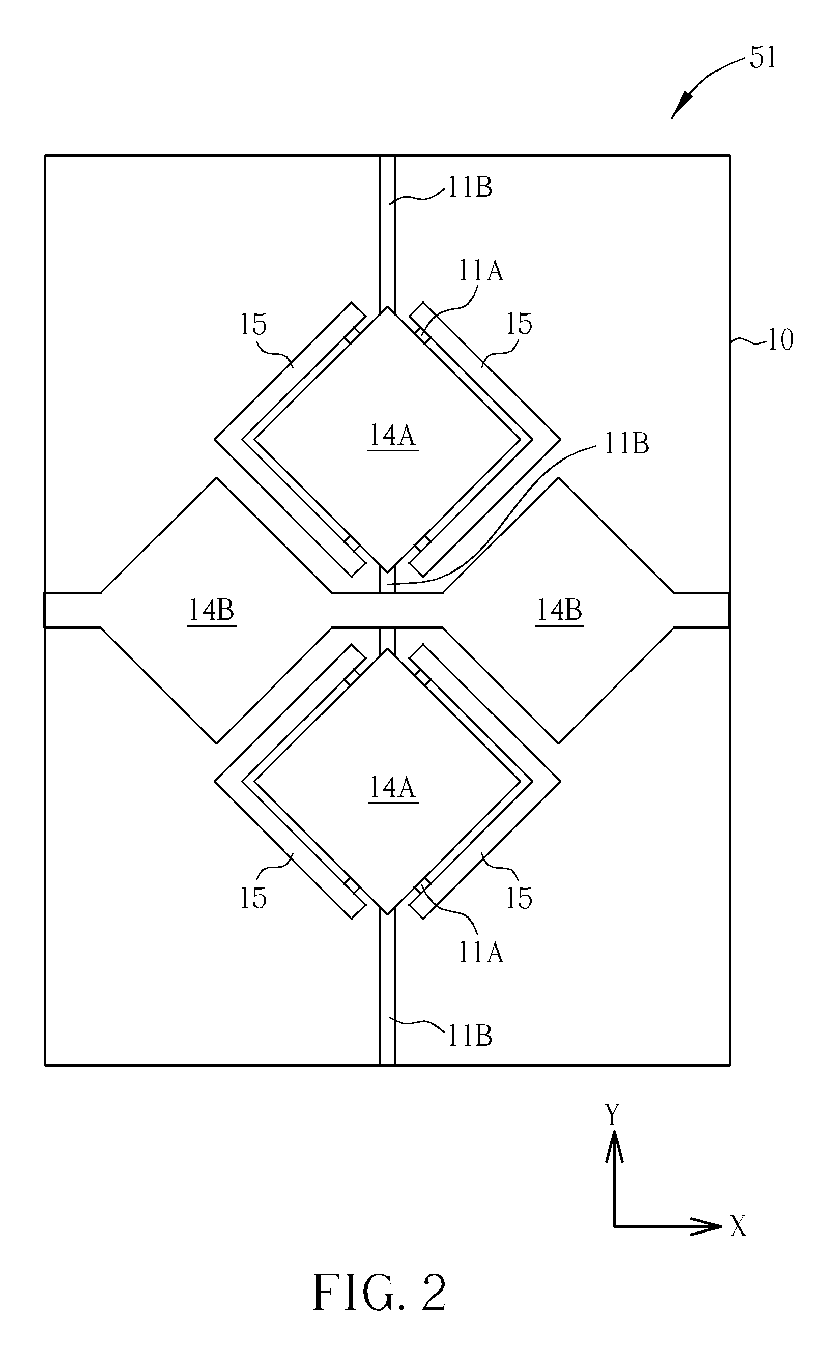 Sensing structure of touch panel