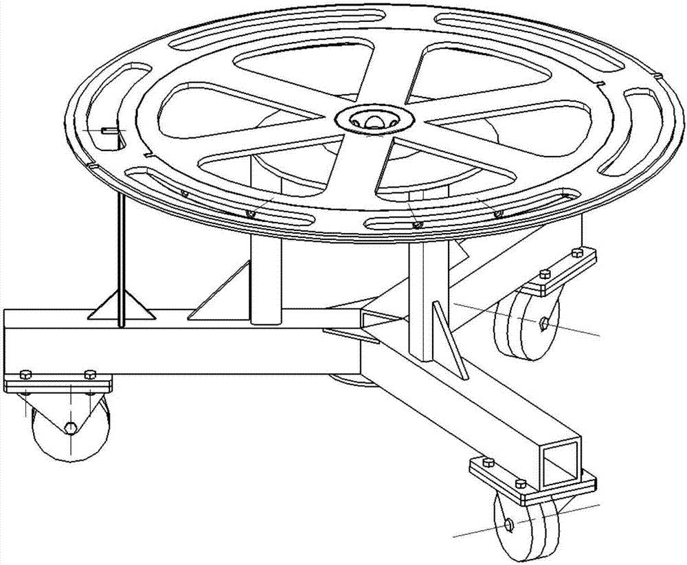 Device allowing engine component to rotate to be assembled