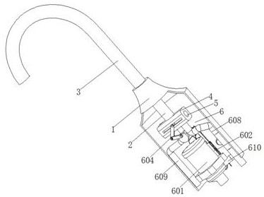 Temperature-controlled faucet based on crank rocker principle and temperature control method