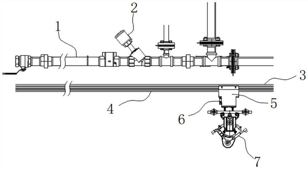 Coal mine safety production tunnel dust removal device