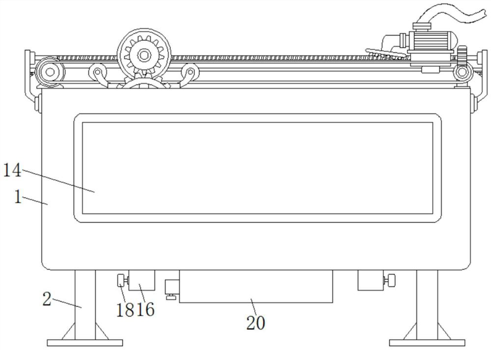 A power reciprocating flipping pebble cleaning device based on pressurized flushing