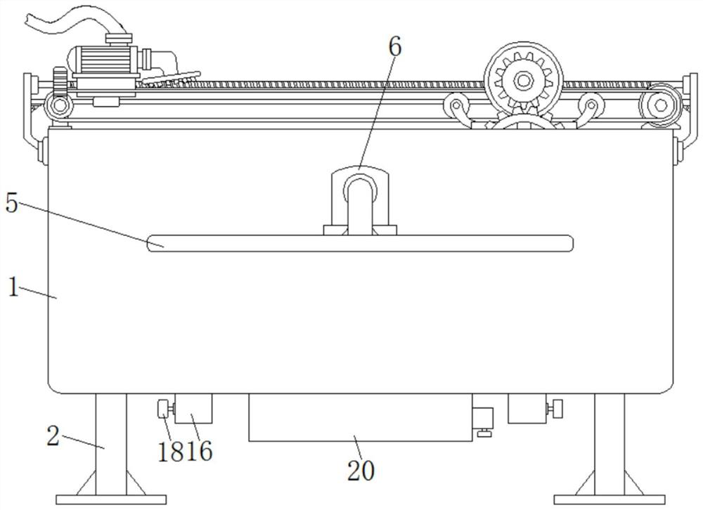 A power reciprocating flipping pebble cleaning device based on pressurized flushing