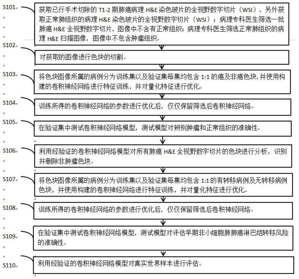 Intelligent prediction method and system for NSCLC lymph node metastasis risk