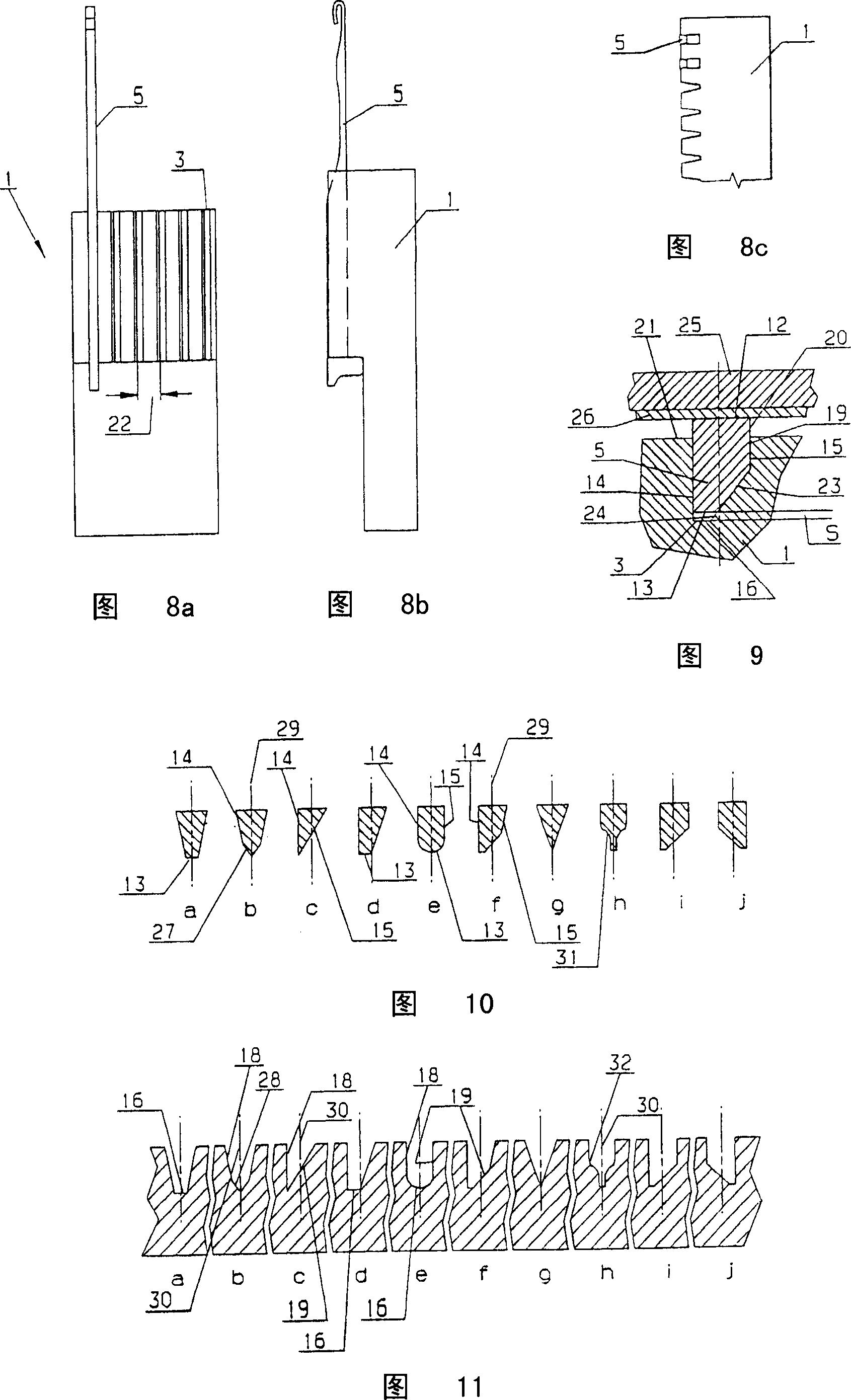 Bar of knitting machine