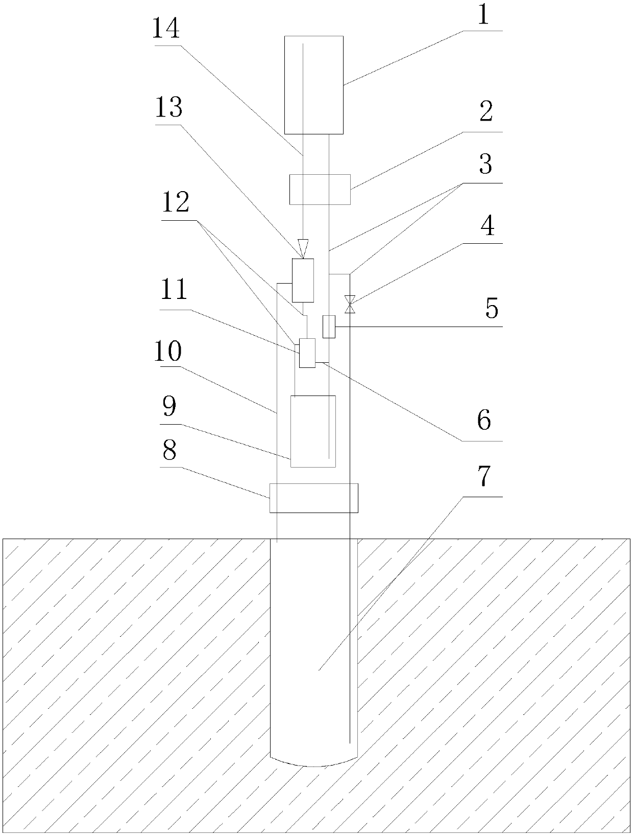 Solar refrigerating device used for manual freezing of water-rich loose and soft ground layer