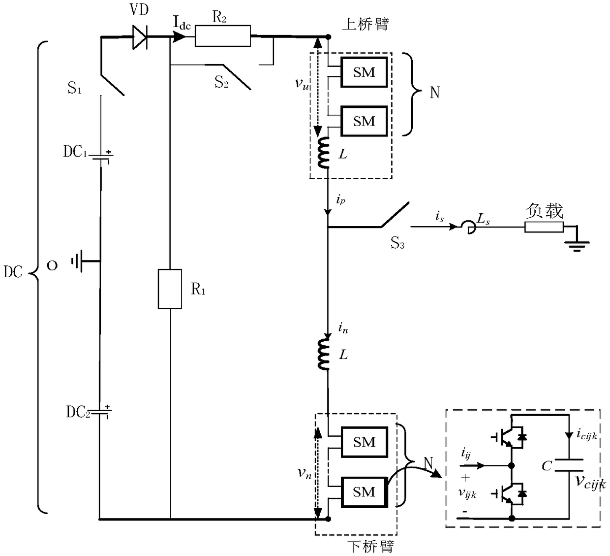 Precharge circuit of modular multilevel converter and charge method of precharge circuit