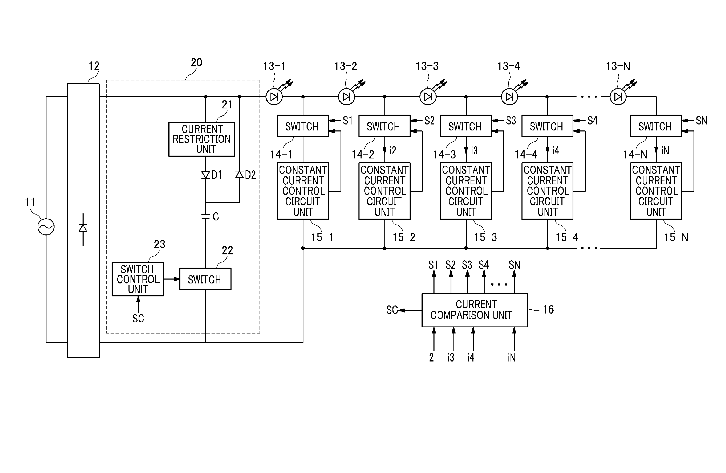 LED driving circuit package