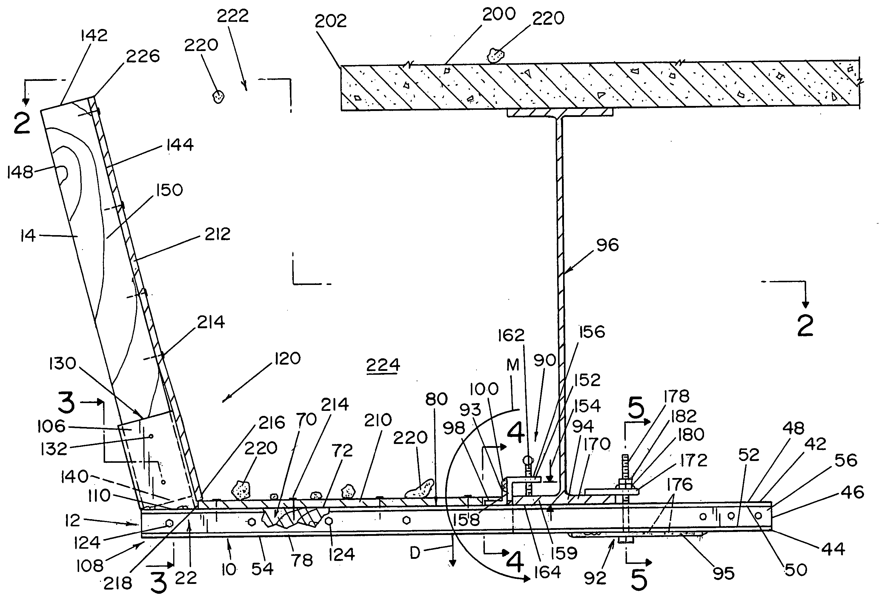 Overhang falsework