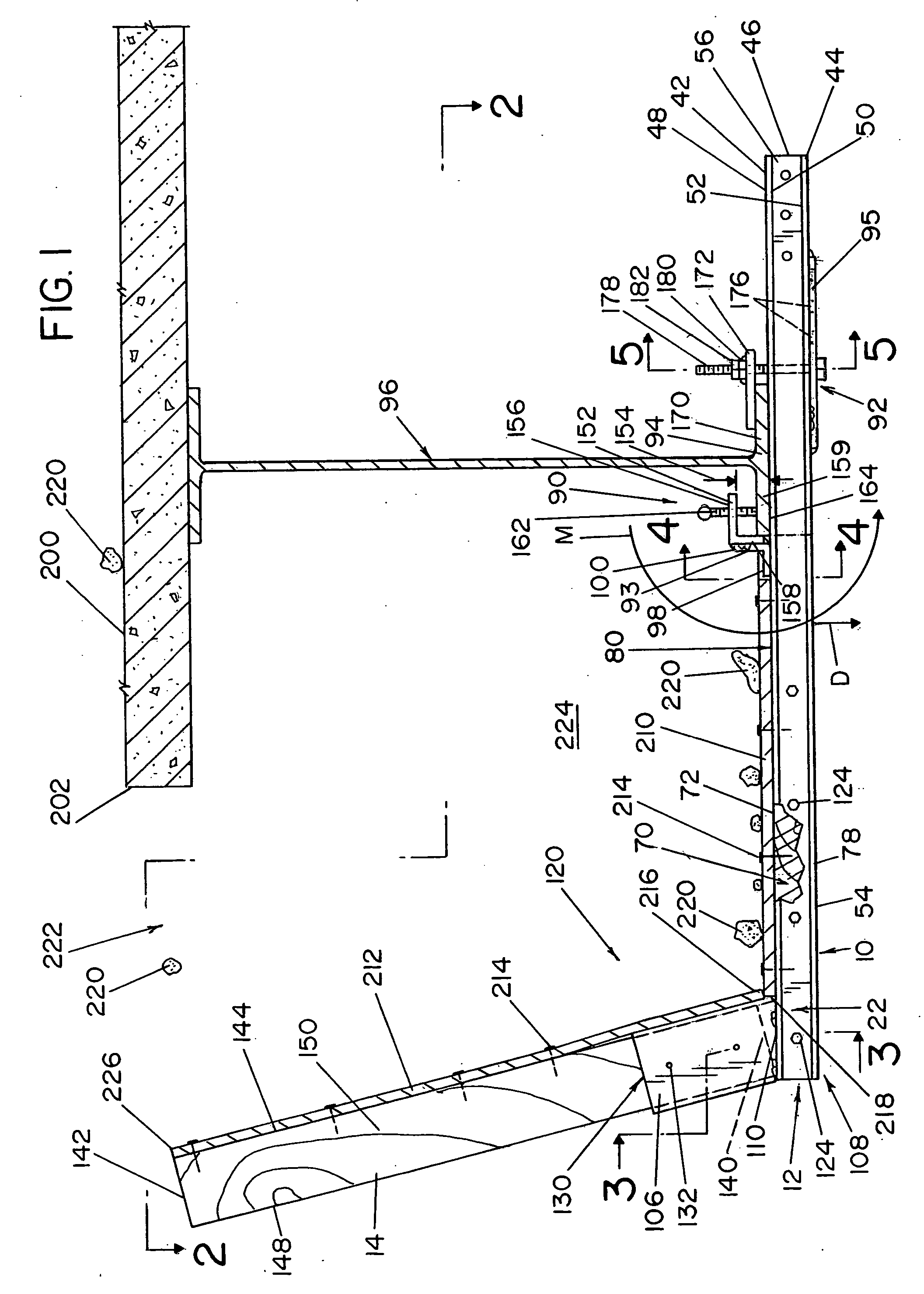 Overhang falsework