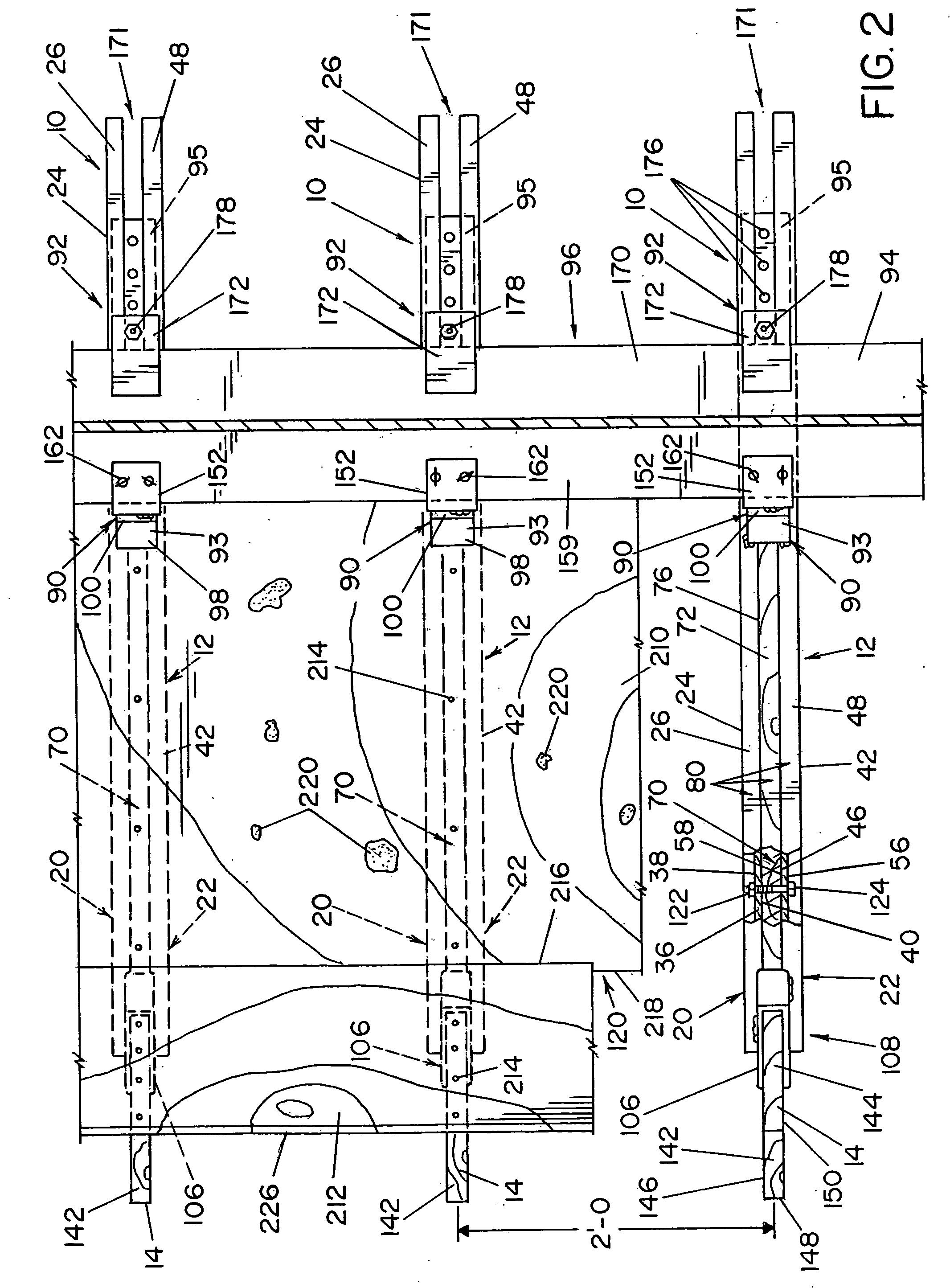 Overhang falsework