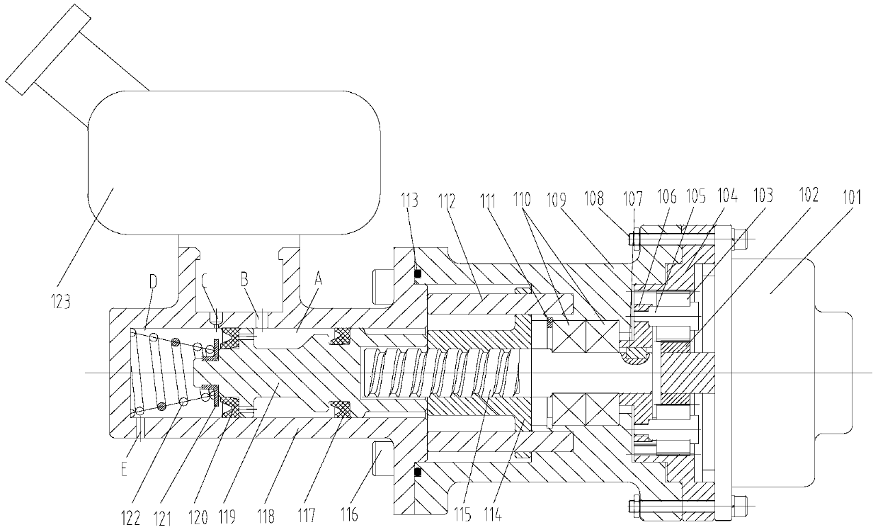 Electric cylinder device with autonomous braking and parking braking functions, braking system and braking control method