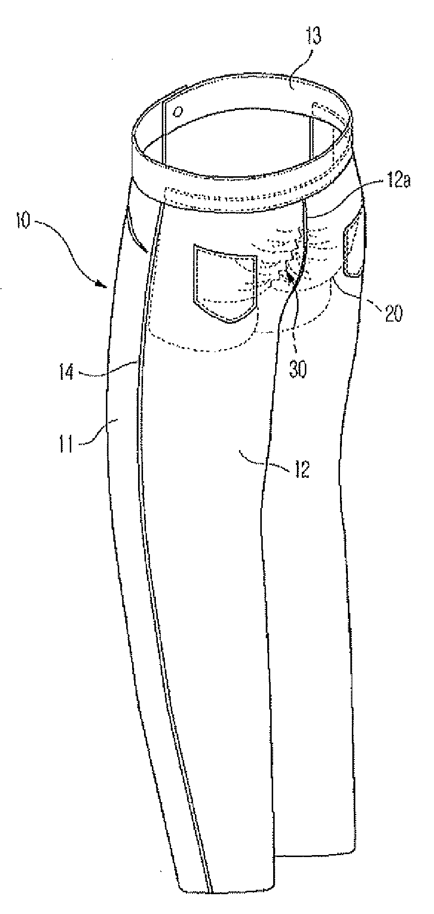 Pants Having Hip-Up Function