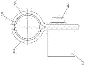 Hydraulic oil pipe clamp