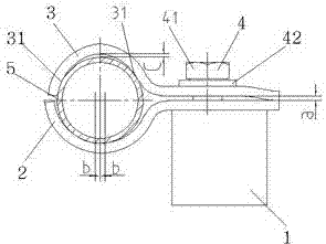 Hydraulic oil pipe clamp