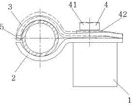 Hydraulic oil pipe clamp