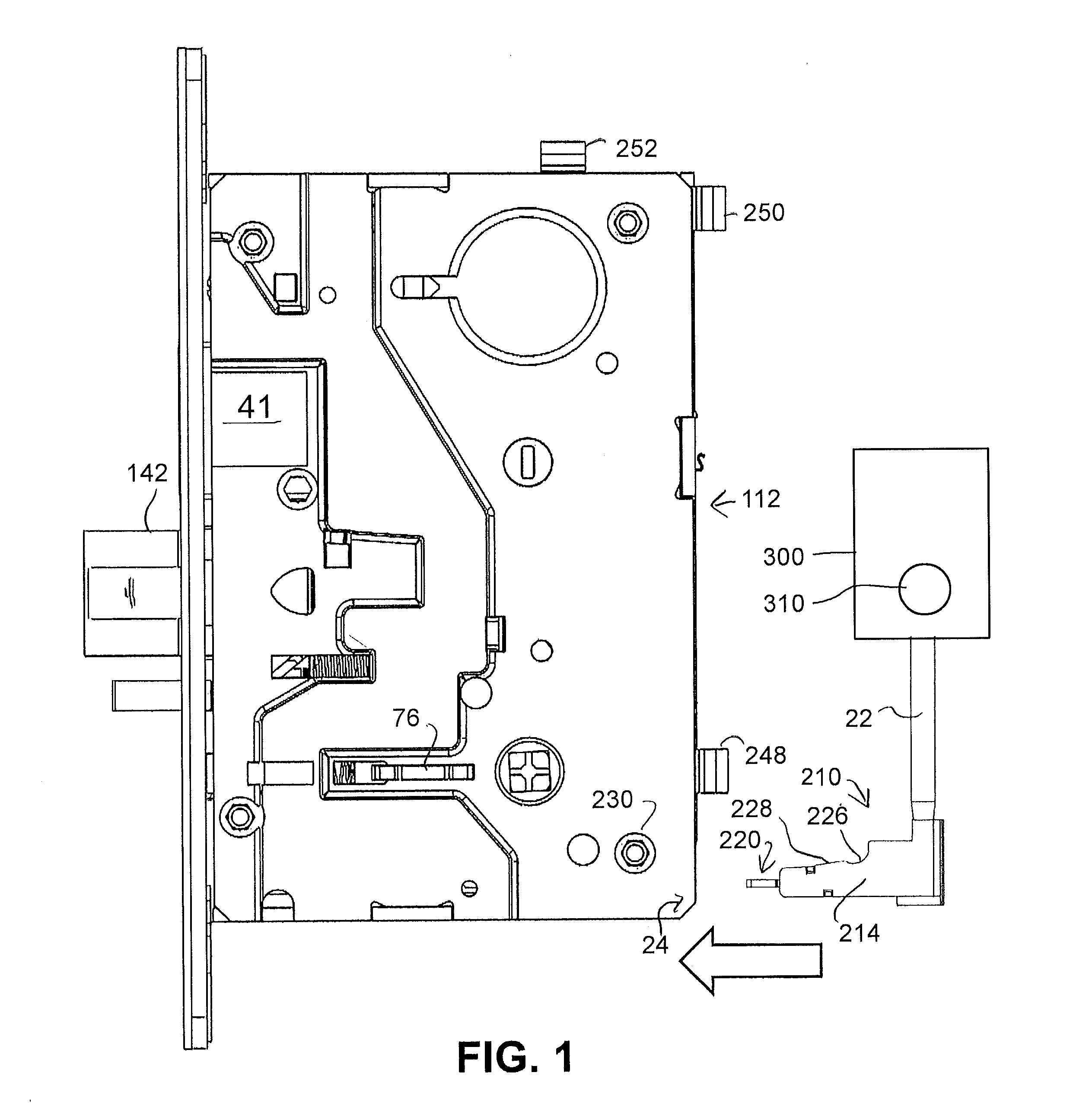 Locking device with configurable electrical connector key and internal circuit board for electronic door locks