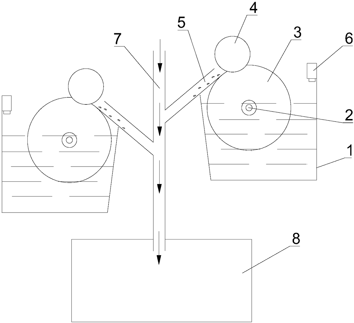 Liquid detergent feeding device and feeding method thereof