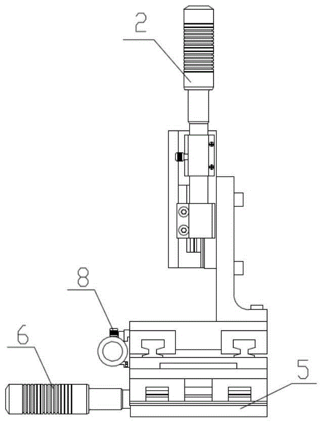 Valve element micrometric displacement testing device