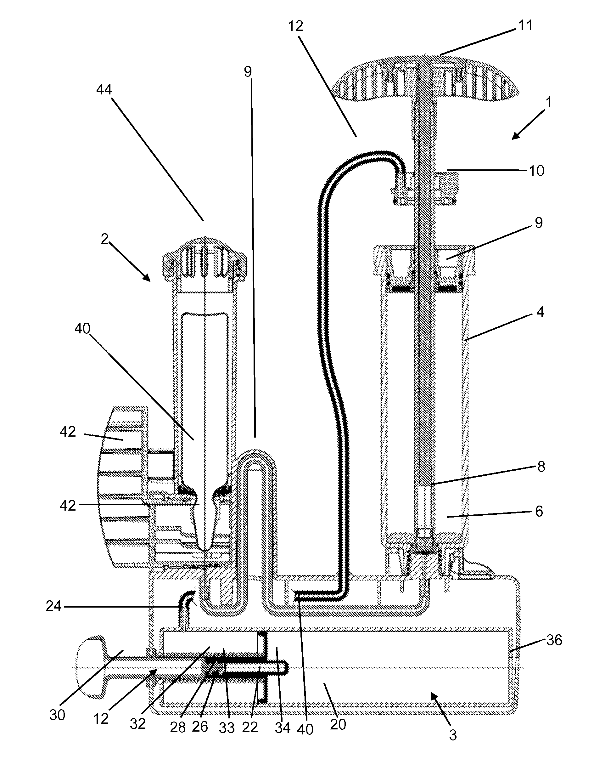 Vacuum mixing system and method for the mixing of polymethylmethacrylate bone cement