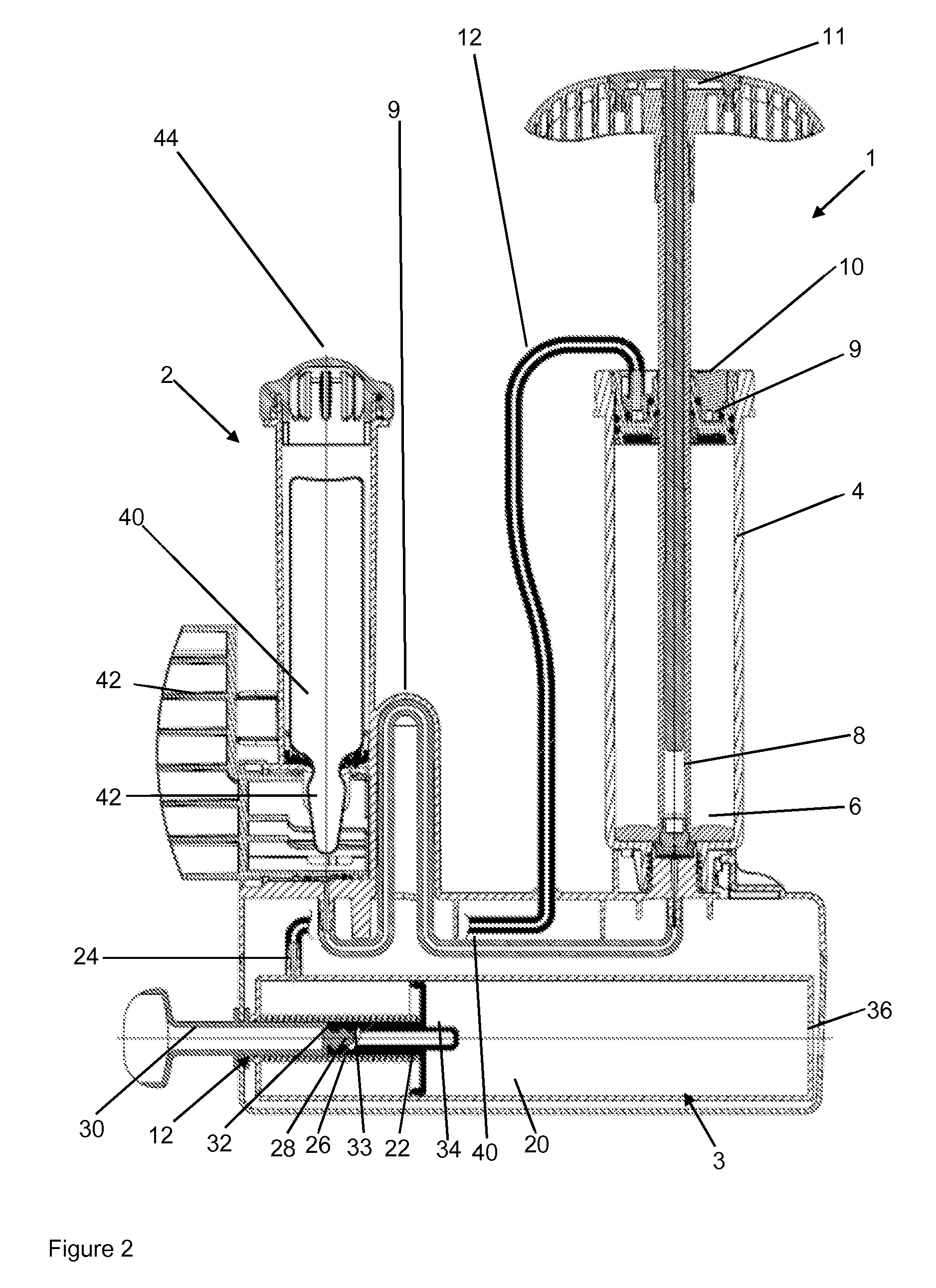 Vacuum mixing system and method for the mixing of polymethylmethacrylate bone cement