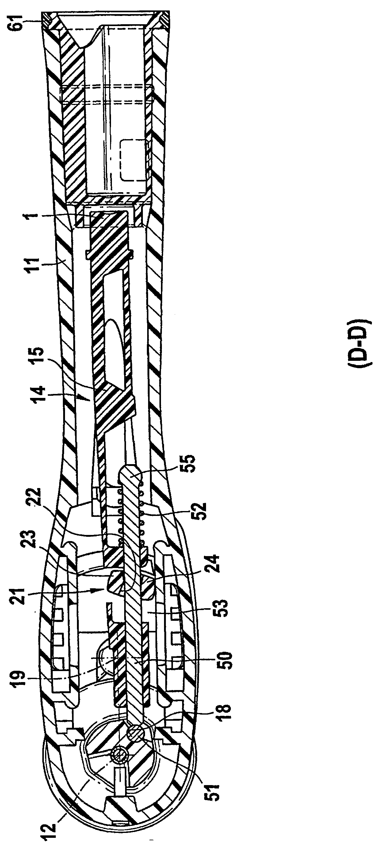 Electric toothbrush and corresponding toothbrush head