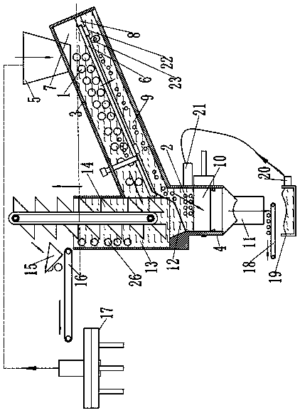 Particle-size-based separating device, system and separating method for water abrasive