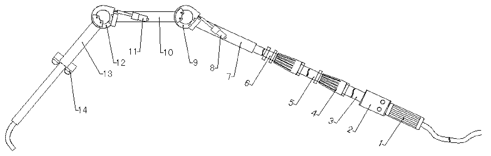 Mechanical arm device for power transformer maintenance