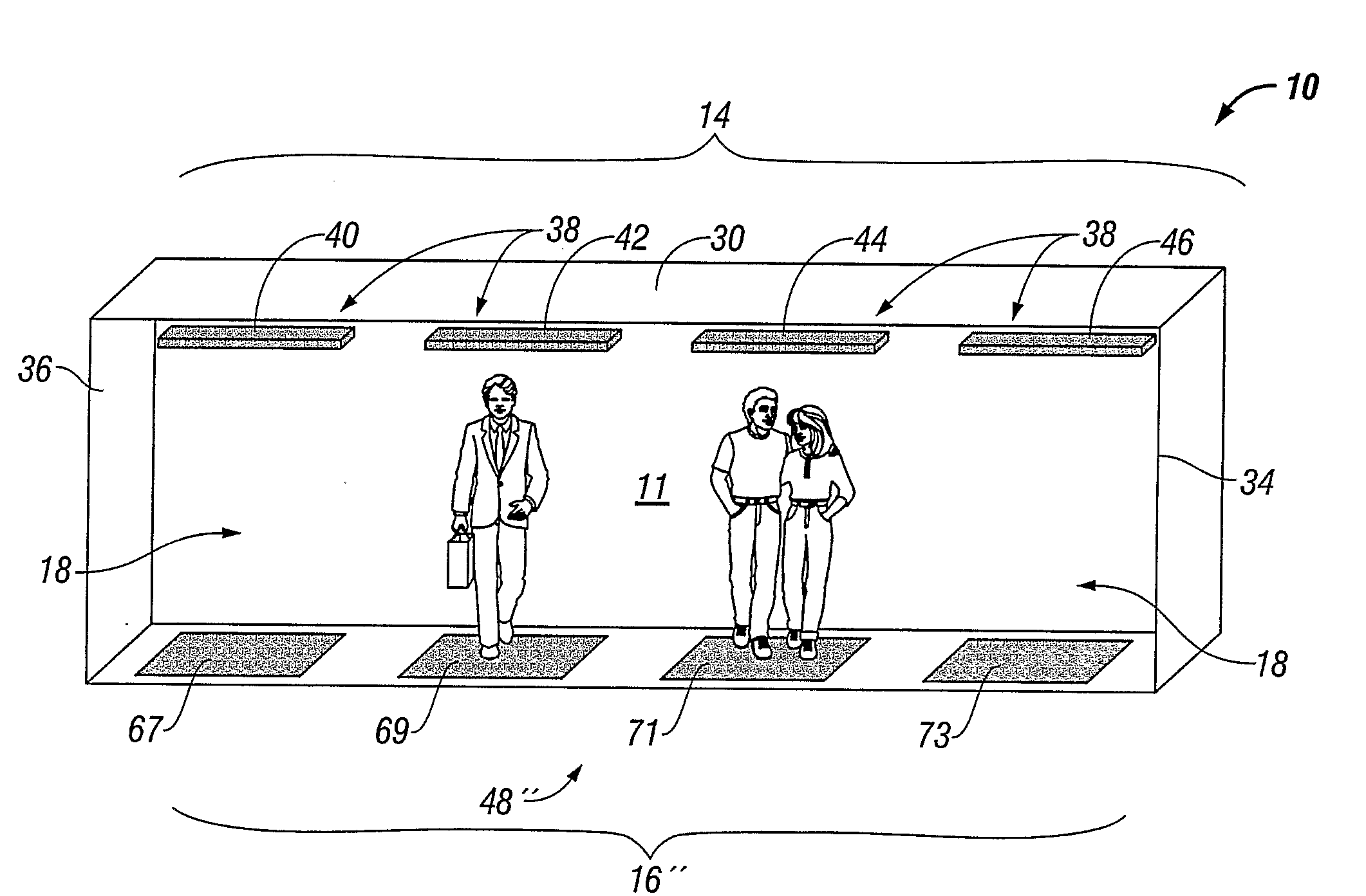 Wide Exit/Entrance Electronic Article Surveillance Antenna System