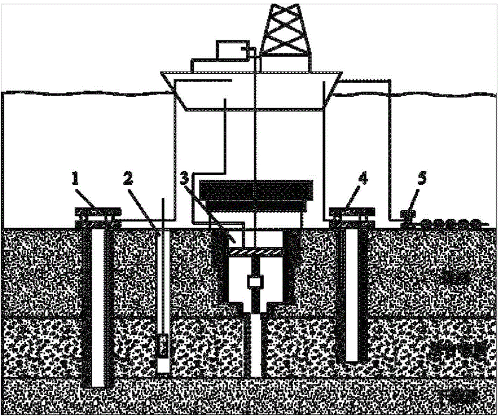 Single-well depressurizing mining system and method for marine gas hydrate