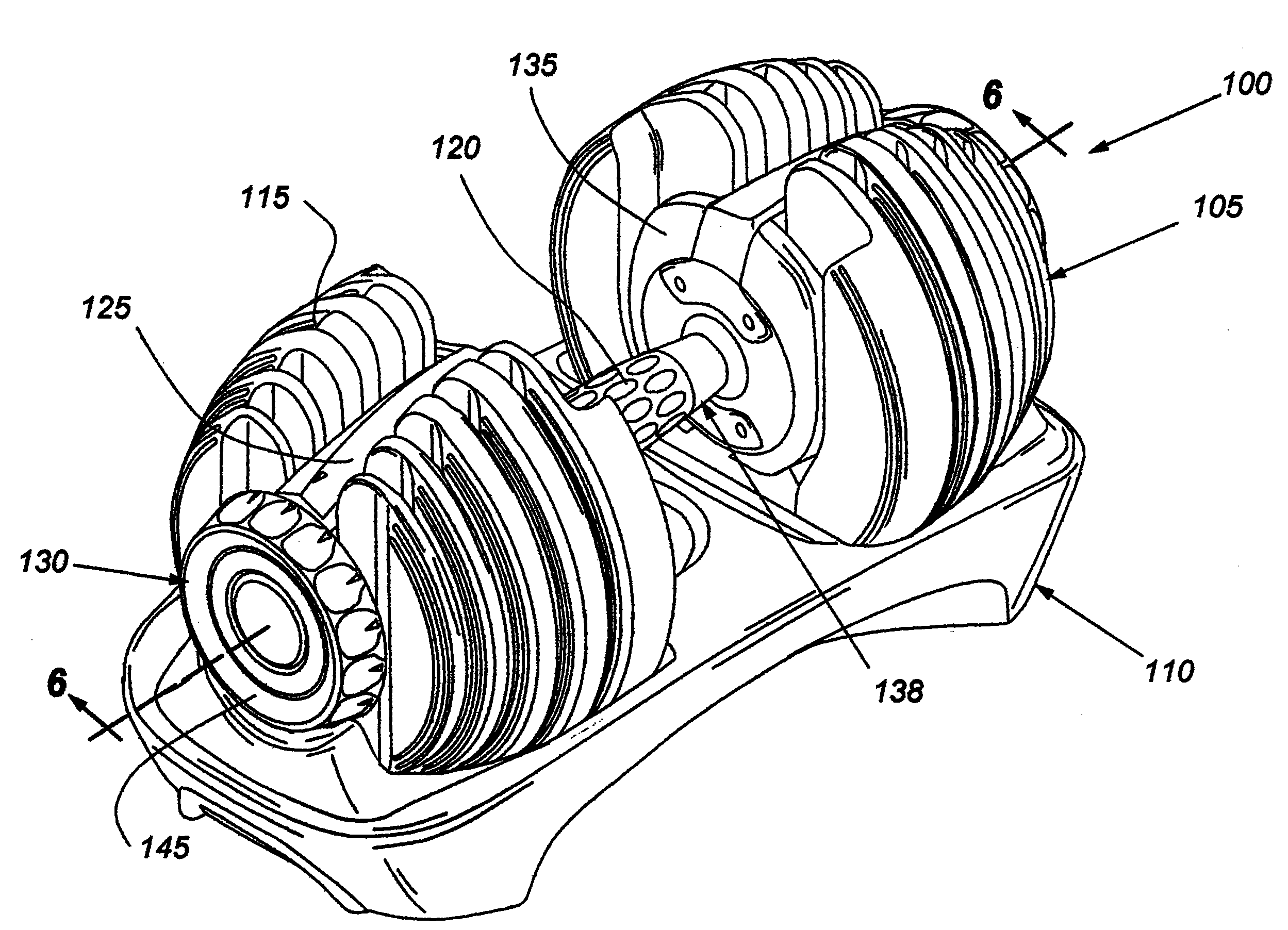 Adjustable dumbbell with an orientation feature