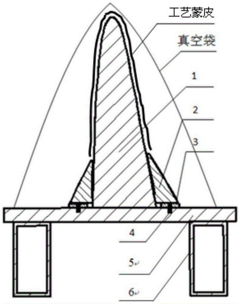 Mould and method for forming partial special-shape surface of large composite material workpiece in autoclave