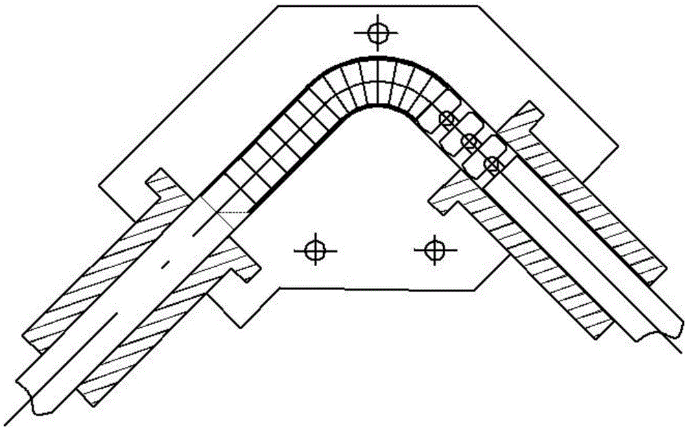 Bending formation method of small-curvature bending radius L type thin-wall aluminum alloy bent pipe