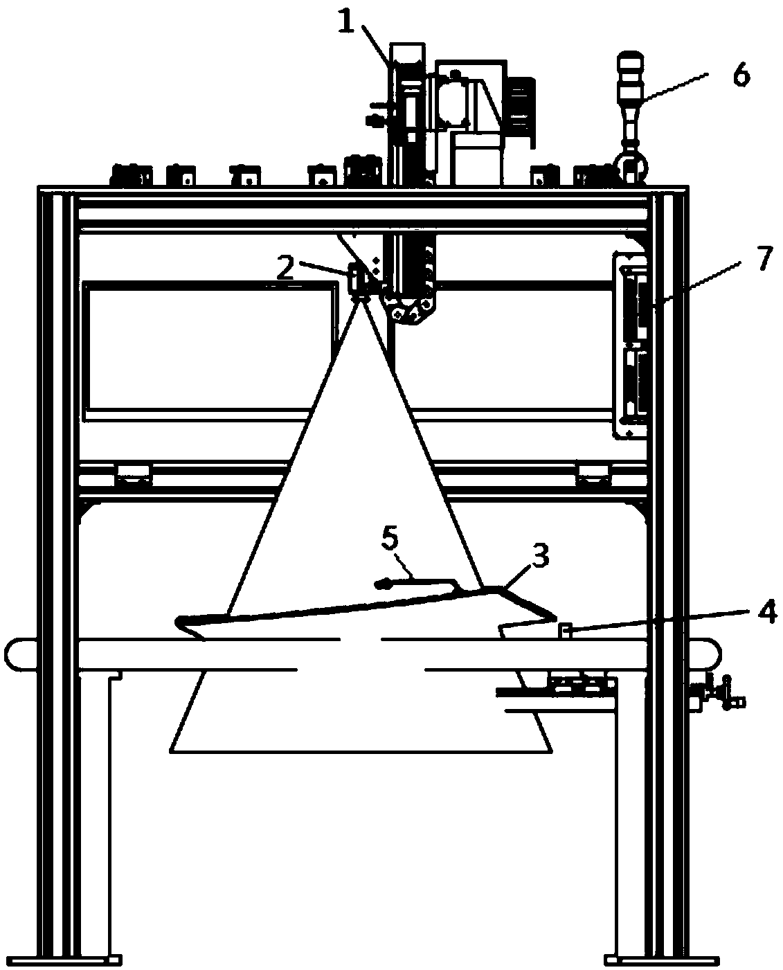 Automatic detection method for broken wires of automobile front windshield wired glass