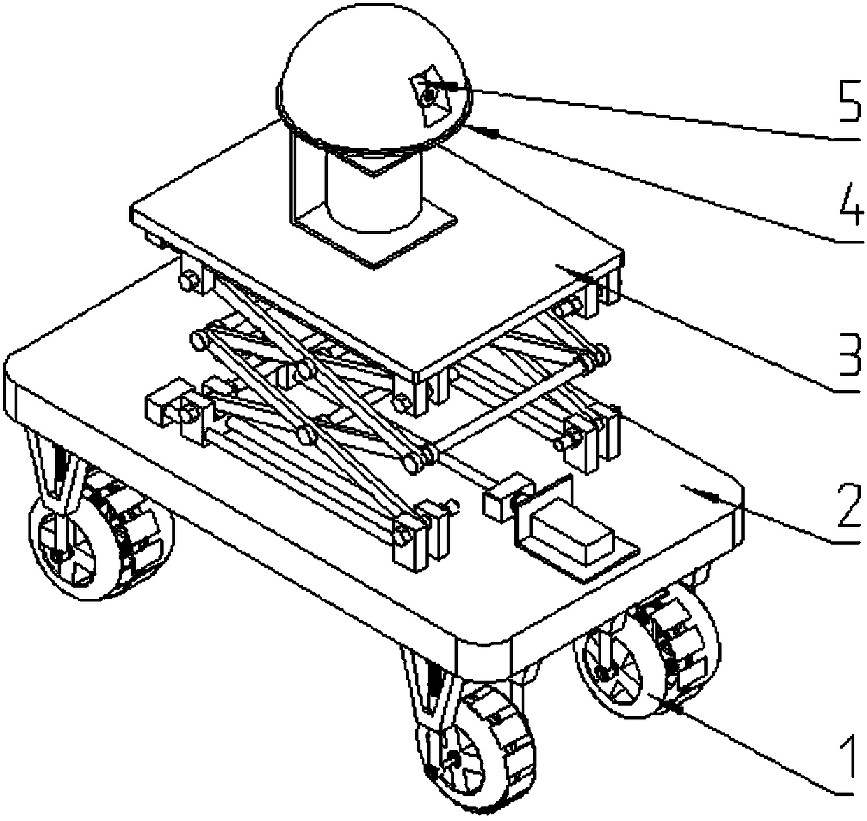 Outdoor exploration traveling robot